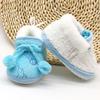 Newborn Baby Girls Cute Plus Cashmere Bownot Slippers Warm Cotton Wool Shoes