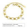 Handmade Thick Chain 18K Gold Plated Waterproof Stainless Steel Fashion Jewelry Bracelet Sets for Men Women