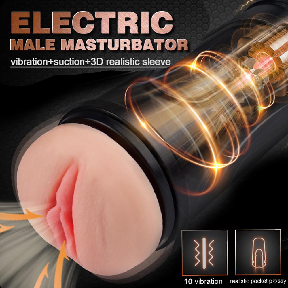 Automatic Male Mastubator-Blowjob Pocket Pussy Handsfree-Stroker Sex Machine Toy