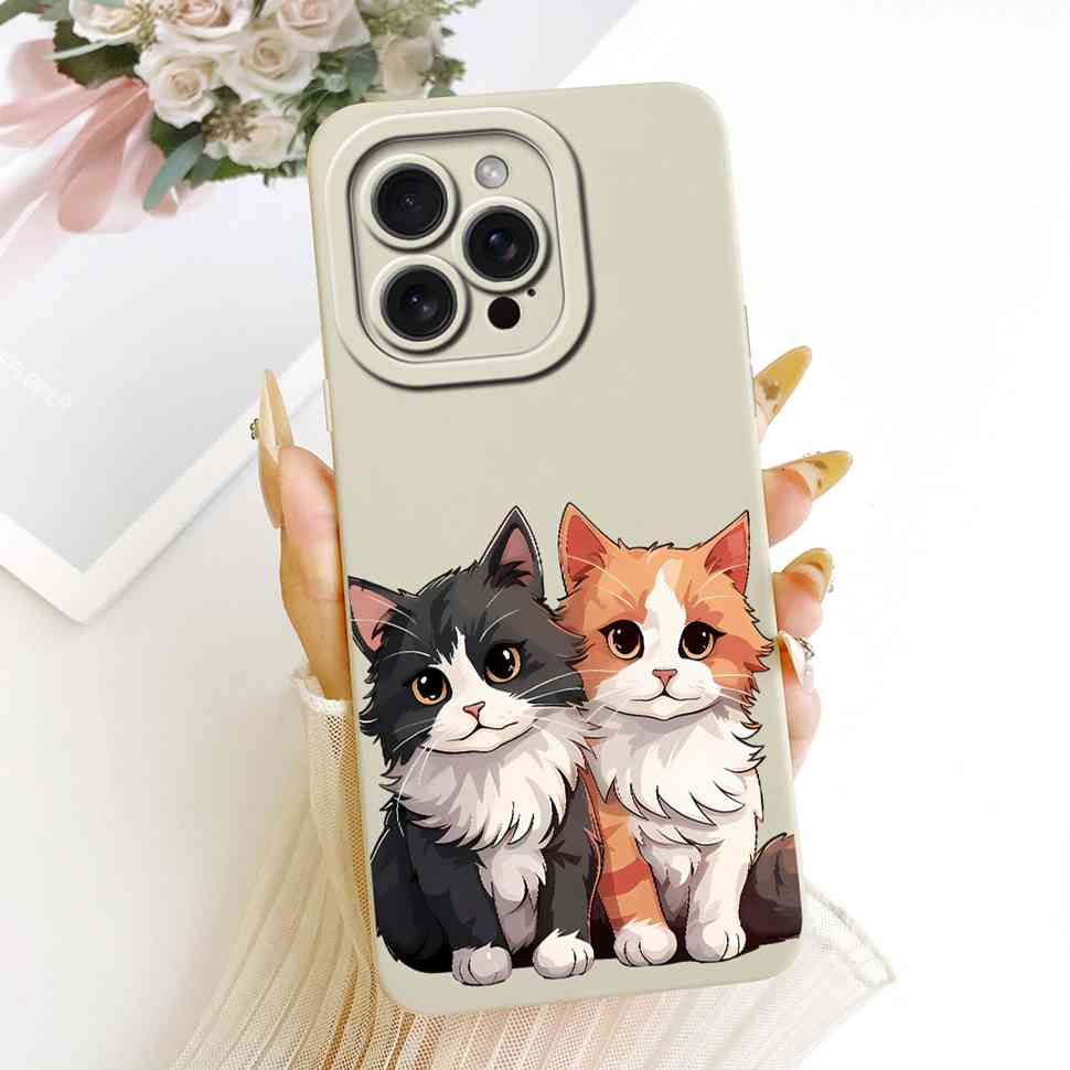 For iPhone 12 Pro A2407 A2341 Case Cute Cartoon Pattern Silicone Cover For iPhone 12Pro A2406 A2408 Phone Protection Cases