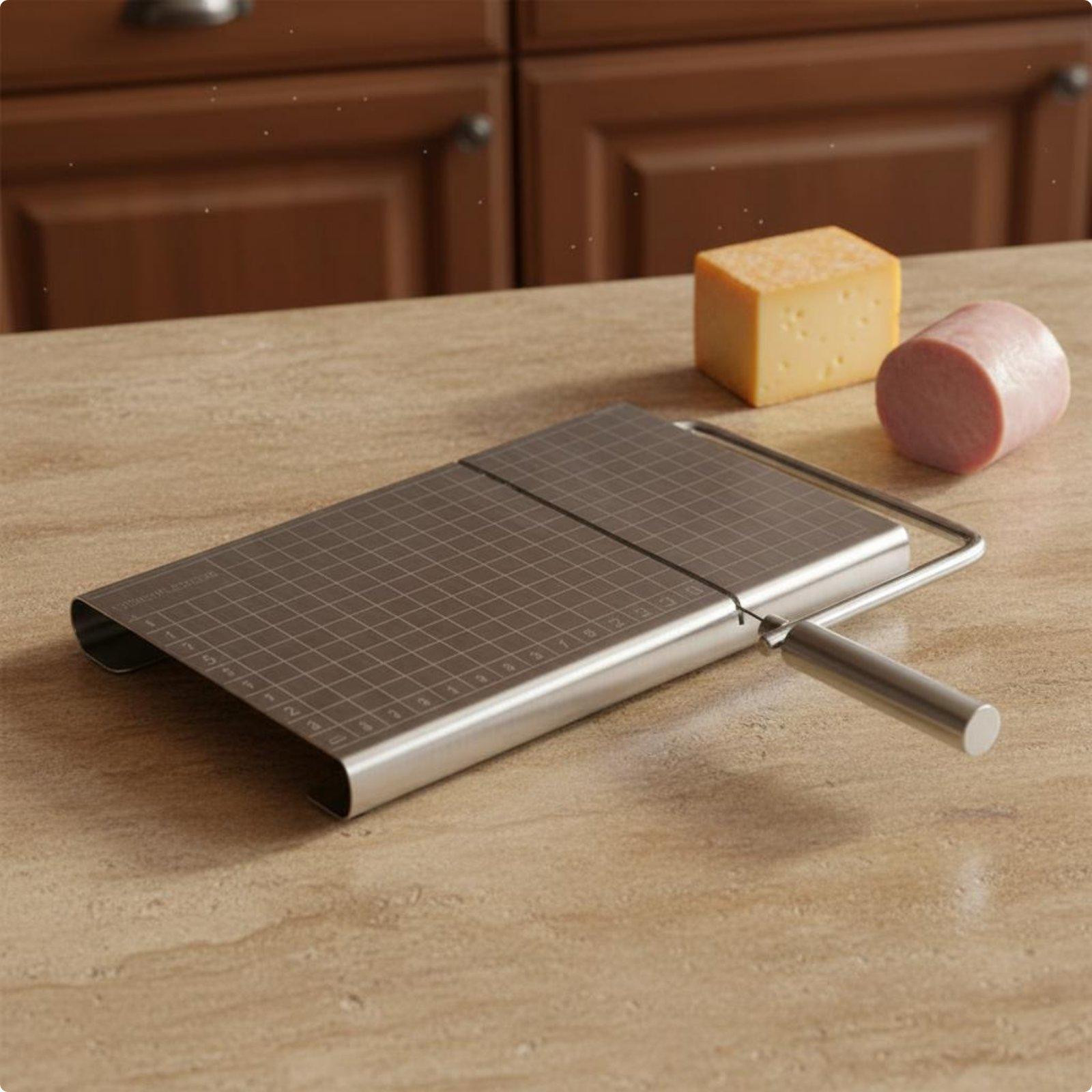 Stainless Steel Cheese Cutter Measuring Grids Stainless Steel Cheese Cutter Food Cutter with Measurement Measurement Lines