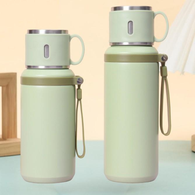 Large Capacity Stainless Steel Tea Infuser Thermos with Lanyard