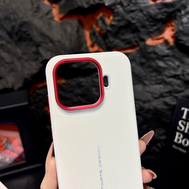 Red Camera Frame with Luxury Textured Case For IQOO 15 Ultra IQOO 15R 13 Vivo IQOO Z11 Turbo z10 turbo pro Ultimate Design Cover