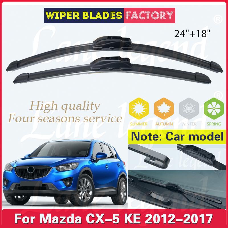 

Wiper LHD Front Wiper Blades For Mazda CX-5 CX5 KE 2012 - 2017 Windshield Windscreen Window Rain Brushes 24 +18 Car Accessories Front 2pcs