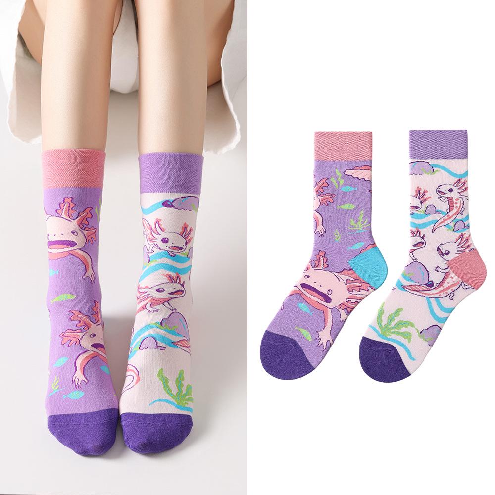 Unisex Trendy Cotton Mid-Calf Socks for Autumn/Winter - Sporty & Casual