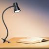 USB Powered LED Clip On Desk Lamp Flexible Gooseneck Adjustable Brightness Reading Light for Home Office Study Workstation