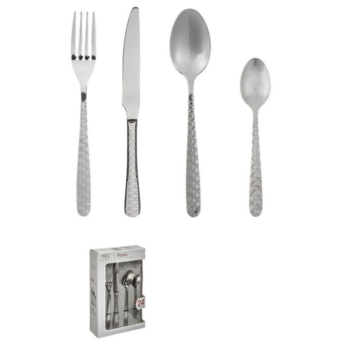 Ménagère 24 pièces "Flora" Secret de gourmet