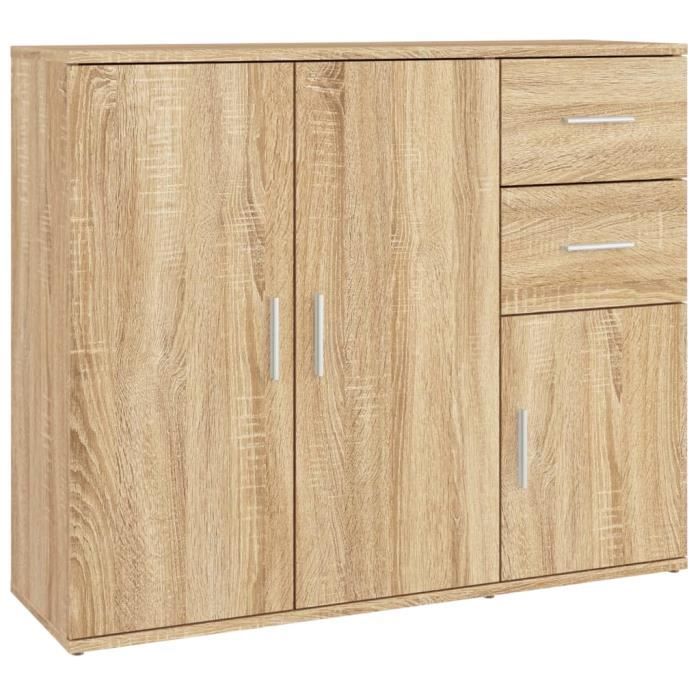 VidaXL Buffet Sonoma Oak 91x29,5x75 Cm Engineered Wood 823272