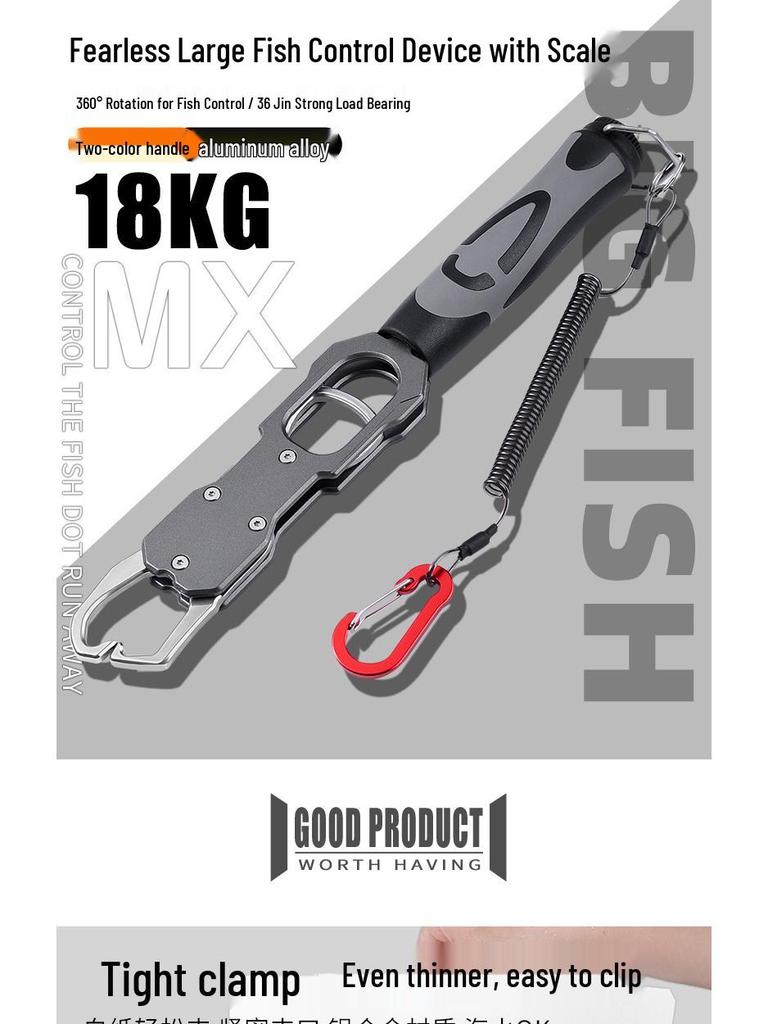 Multi-Functional Fish Lure Pliers Set with Scale and Extended Handle Gripper for Large Fish