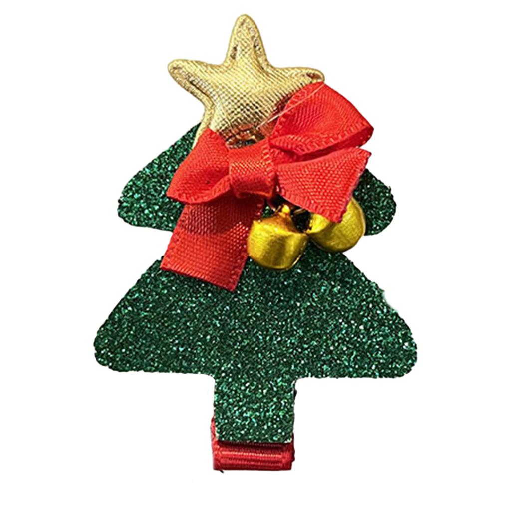 Cute Christmas Tree Hairpins Hot Girls Glitter Christmas Tree Hair Clip Festival Hair Clip for Woman Ponytail Hair Clip