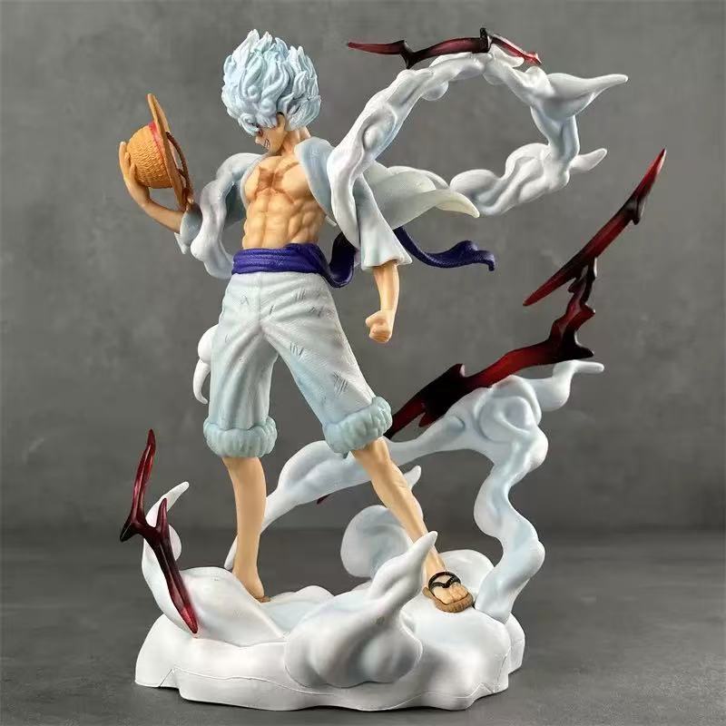 25cm One Piece Anime Figures Battle Scene Monkey D. Luffy Standing Figure Model Doll Ornaments Toys Gifts