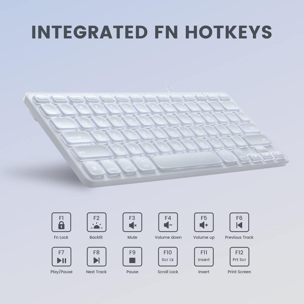 Klávesnice Perixx Backlit kompatibilní s MacOS PERIBOARD-332MW (Japonské rozložení)