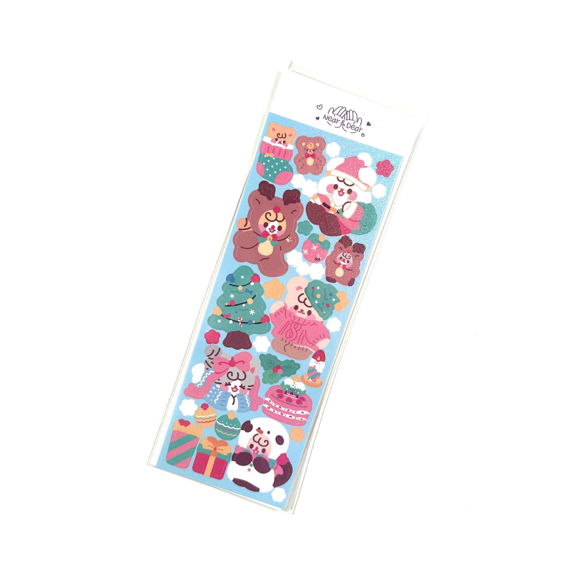 Korean Style Cartoon Animal Stickers for Journals and DIY Decoration