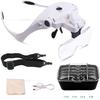 Head Mounted Glasses Rechargeable 5-Speed Optical Lens Reading Led Magnifying Glass