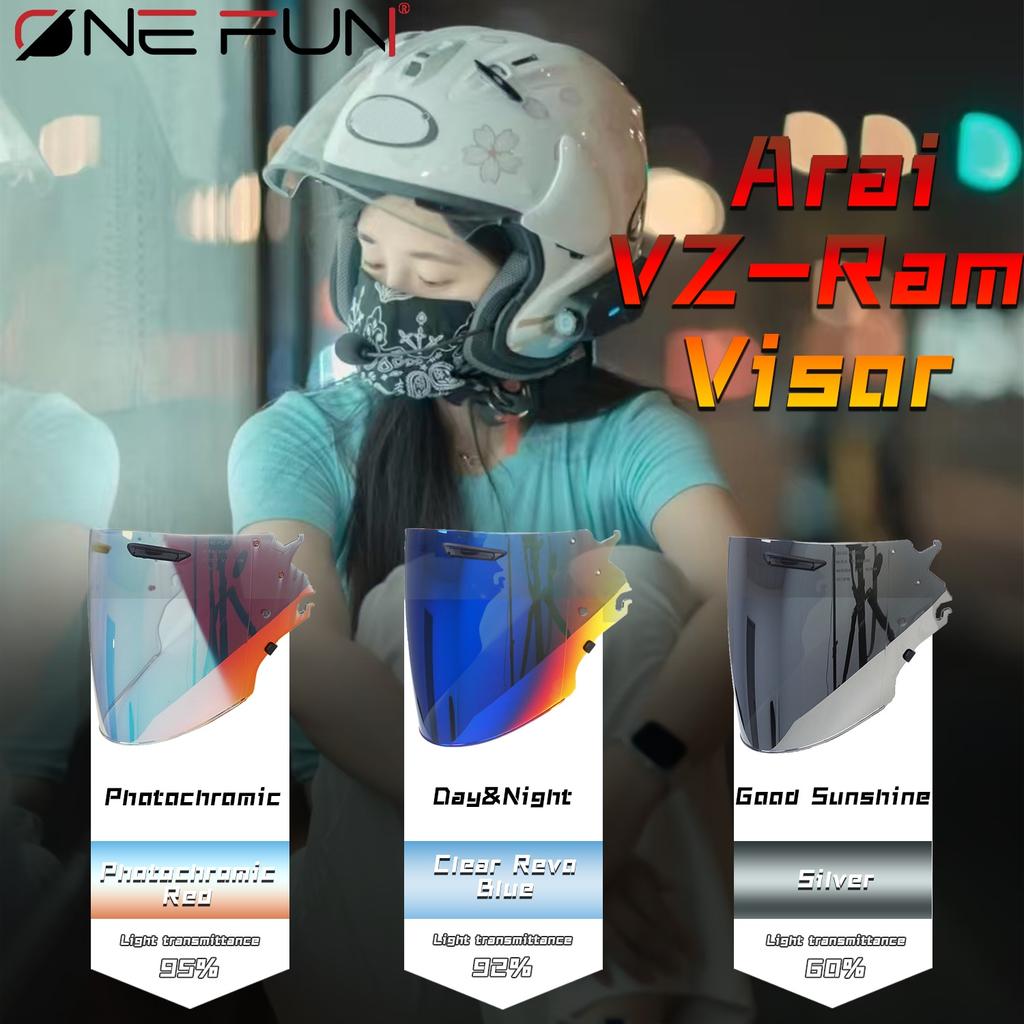 VZ RAM Photochromic Visor For VZ-RAM RAM-X SZ-R VAS-Z 3/4 Photochromic Helmet Lens Mask Black Rainbow Silver Shield For Arai2