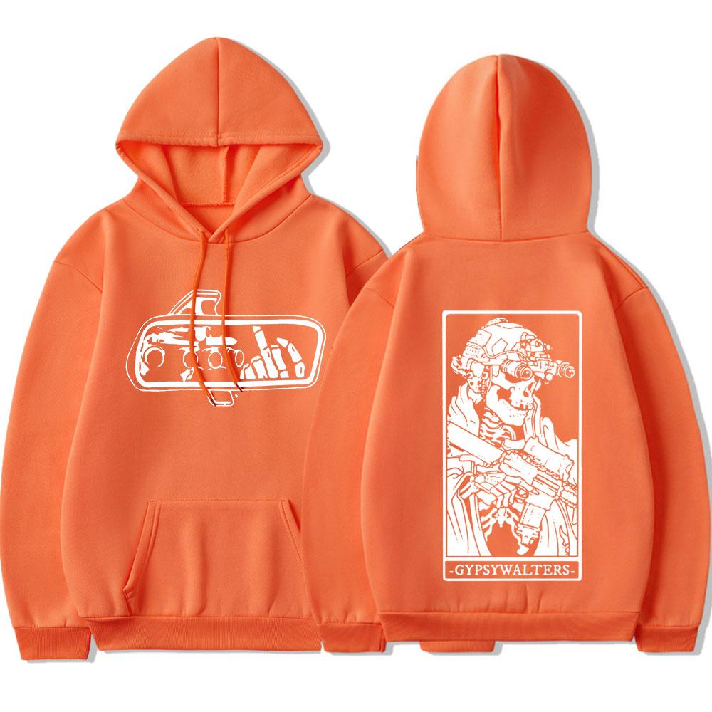 Forward Observations Group GYPSYWALTERS Mikina Unisex Vintage Skeleton Grafika Mikiny s kapucí Nadměrná mikina Streetwear