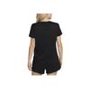 Nike Dri-FIT One Large Logo Loose Fit Round Neck Short Sleeve T-Shirt Women Tops Black DX1026-010