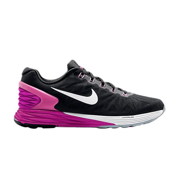 

Nike LunarGlide 6 Women Sneakers Grey Dark-Grey Fuchsia-Flash 654434-015 38.5