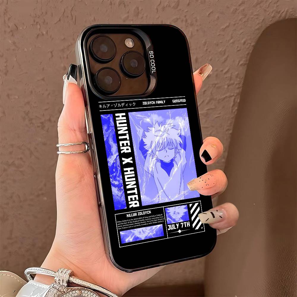 H-Hunter-Hunter Killua Phone Case for iPhone 17 17Air 16 15 14 13 12 11 Pro Max Plus Colorful Silver