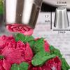LMETJMA Russian Icing Piping Tips Set Stainless Steel Russian Nozzle Piping Tips With Silicone Pastry Bag JT33