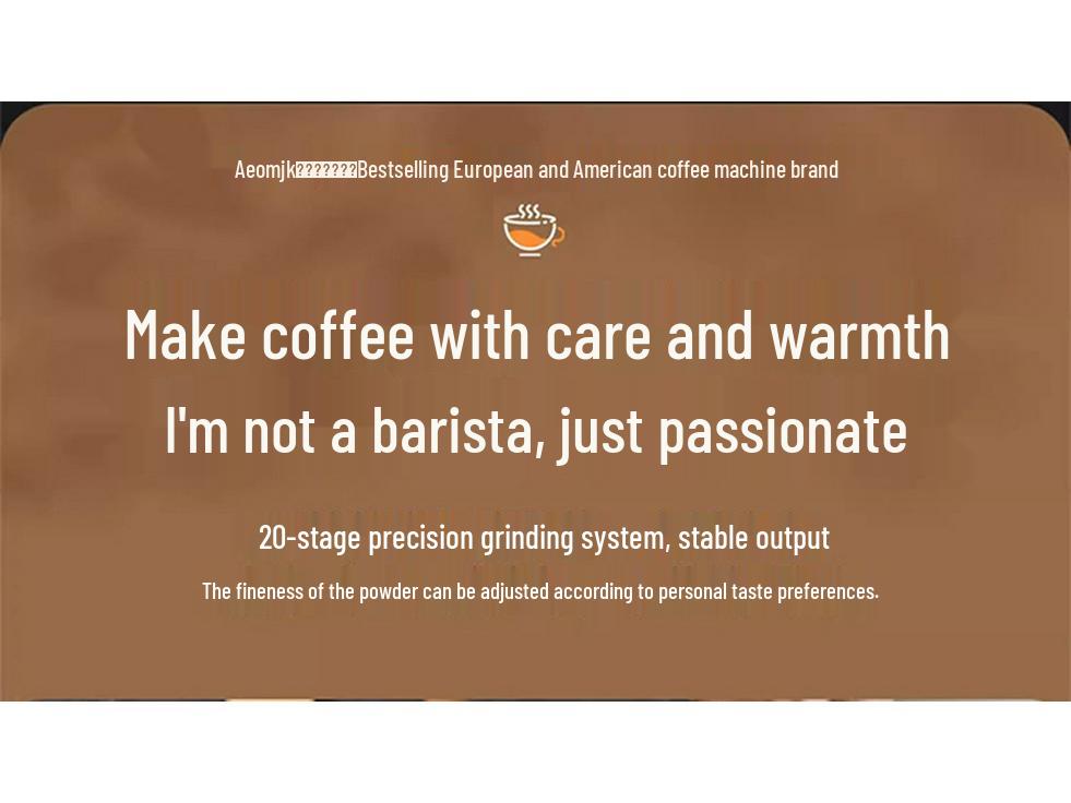 National Standard Italian Semi-Automatic Coffee Machine with Grinder & Double Boiler for High-Pressure Extraction