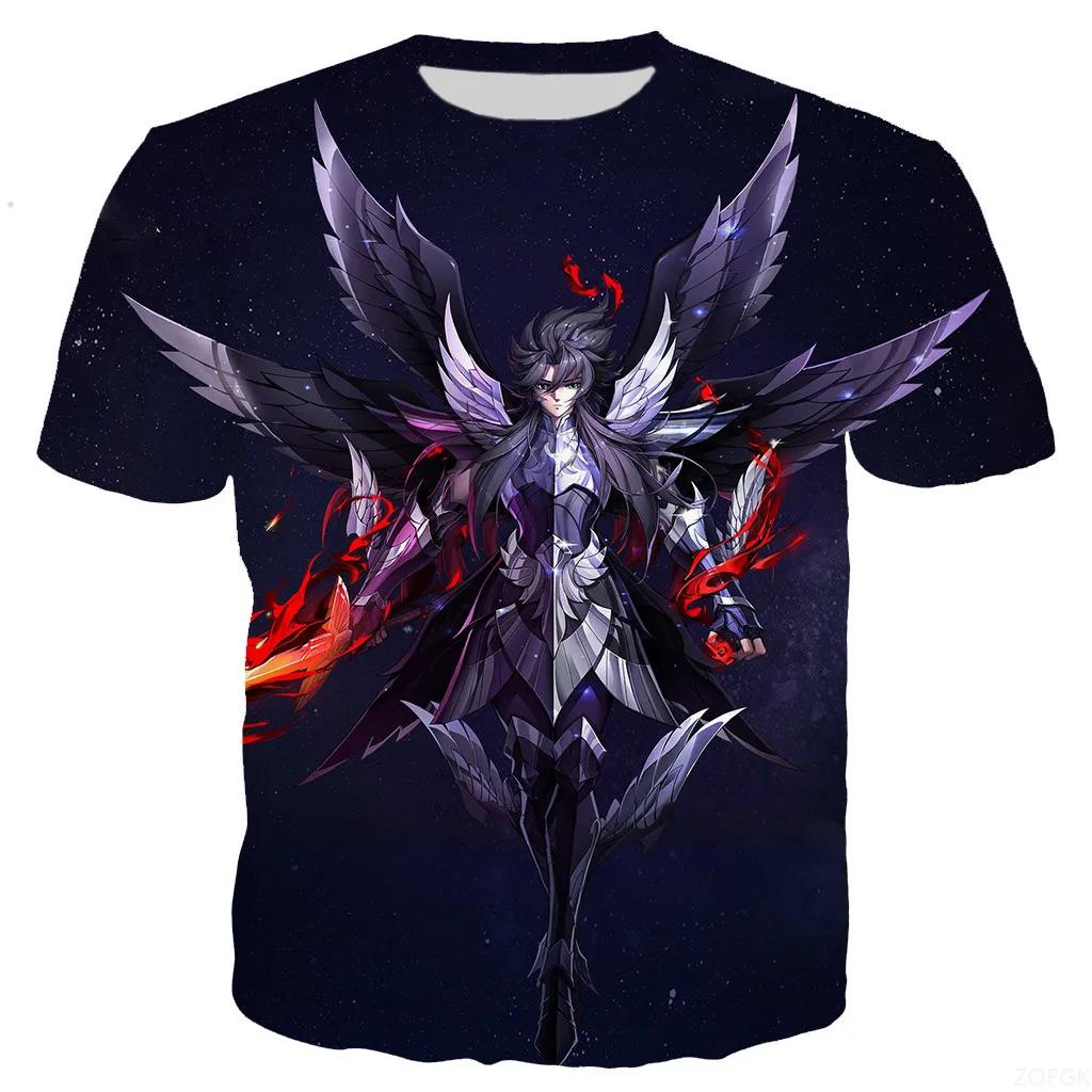 Summer New Harajuku Saint Seiya 3D Printed Street Fashion Casual Adult Children's Clothing T-shirt Round Neck Short Sleeved Top