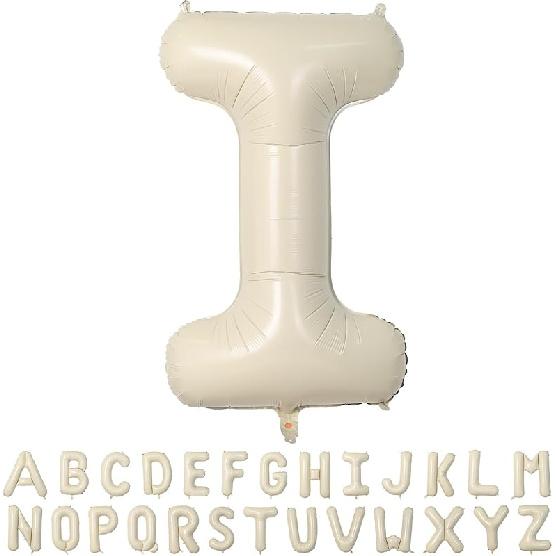 40 Inch Cream White 1 Balloon Numbers, Large Number 1 Balloon Foil Helium Number Balloons, Big 1st Foil Birthday Balloons for Boys Girls 1st Birthday