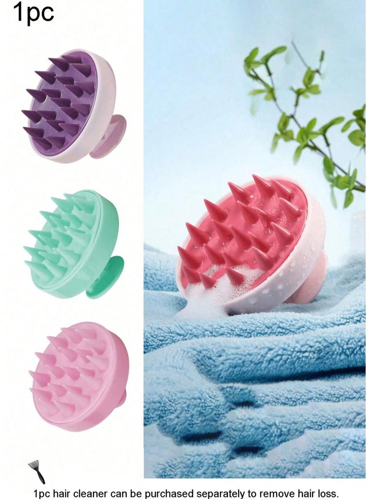 Soft Silicone Scalp Massage Brush, Multi-functional Hair Care Tool for Home, Travel and Salon