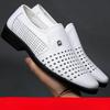 Leather Business Sandals for Men Breathable Loafers Office Party Wedding Men Shoes Mesh Sandals Men Shoes