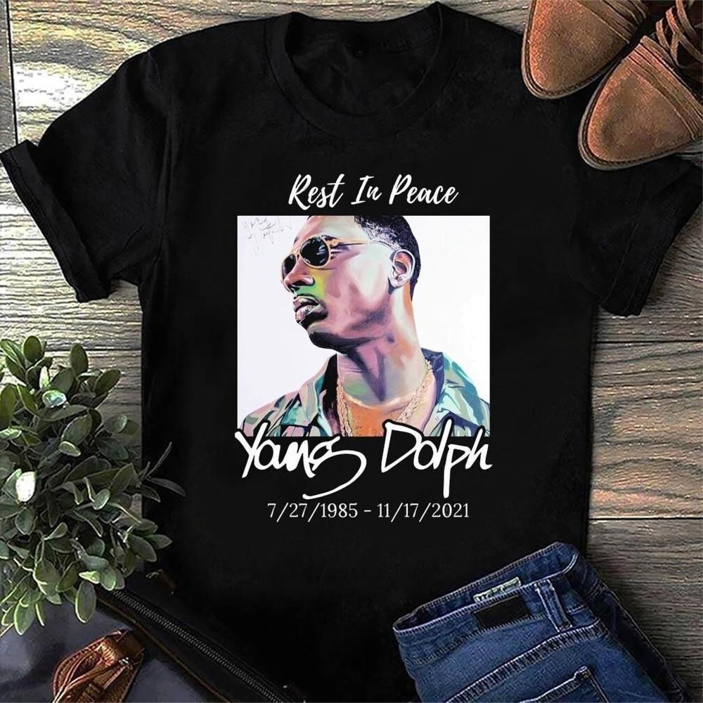 RIP Young Dolph Rest In Peace Gildan 1985 2021 Signature T-shirt Unisex T-Shirt XXXL