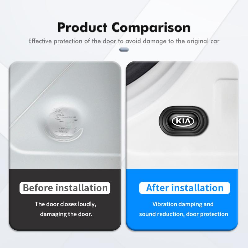 BBEA9 8pcs Car Door Anti-Collision Shock Absorber Sticker Accessories Sticker For KIA Sorento Stinger Spectra Niro Cadenza Sephia
