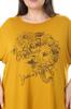 Damen-Bluse in großen Größen, Kleidung in Übergröße, gelbe Bluse mit Blumenmuster