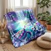 Magical Turtle Pond Theme Blanket Lightweight Warm Flannel Blanket Decorative Throw Blanket for Home Decoration
