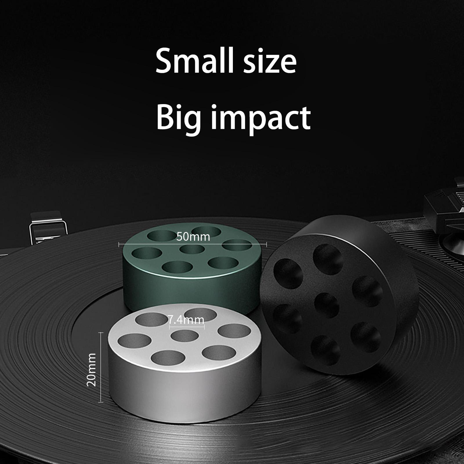

Easy Use Aluminum Alloy Record Stabilizer for Clear Sound Output Record Player Disc Compression Shock Absorption чорний