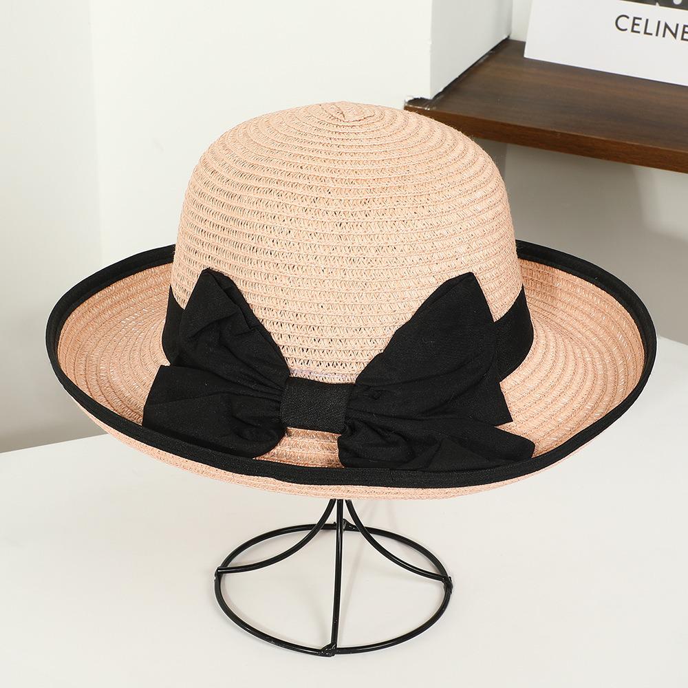 Dames Stro Zonnehoed met Brede Rand - Opvouwbare Strand- & Vakantiehoed