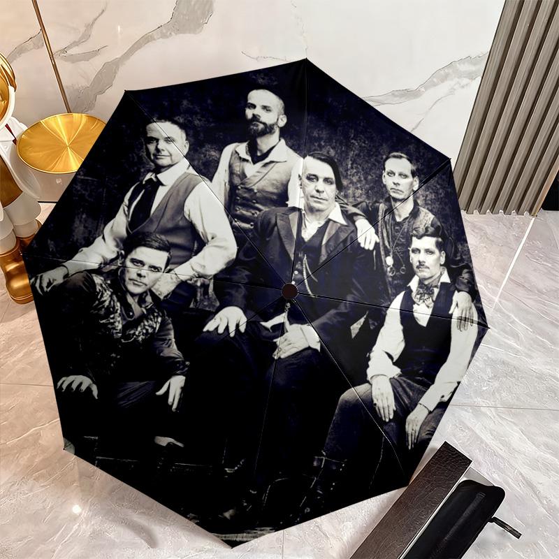 Famous German Rock Heavy Metal Band Rammstein Till Lindemann Umbrella, a Portable Iron Travel and Camping Essential Umbrella H5