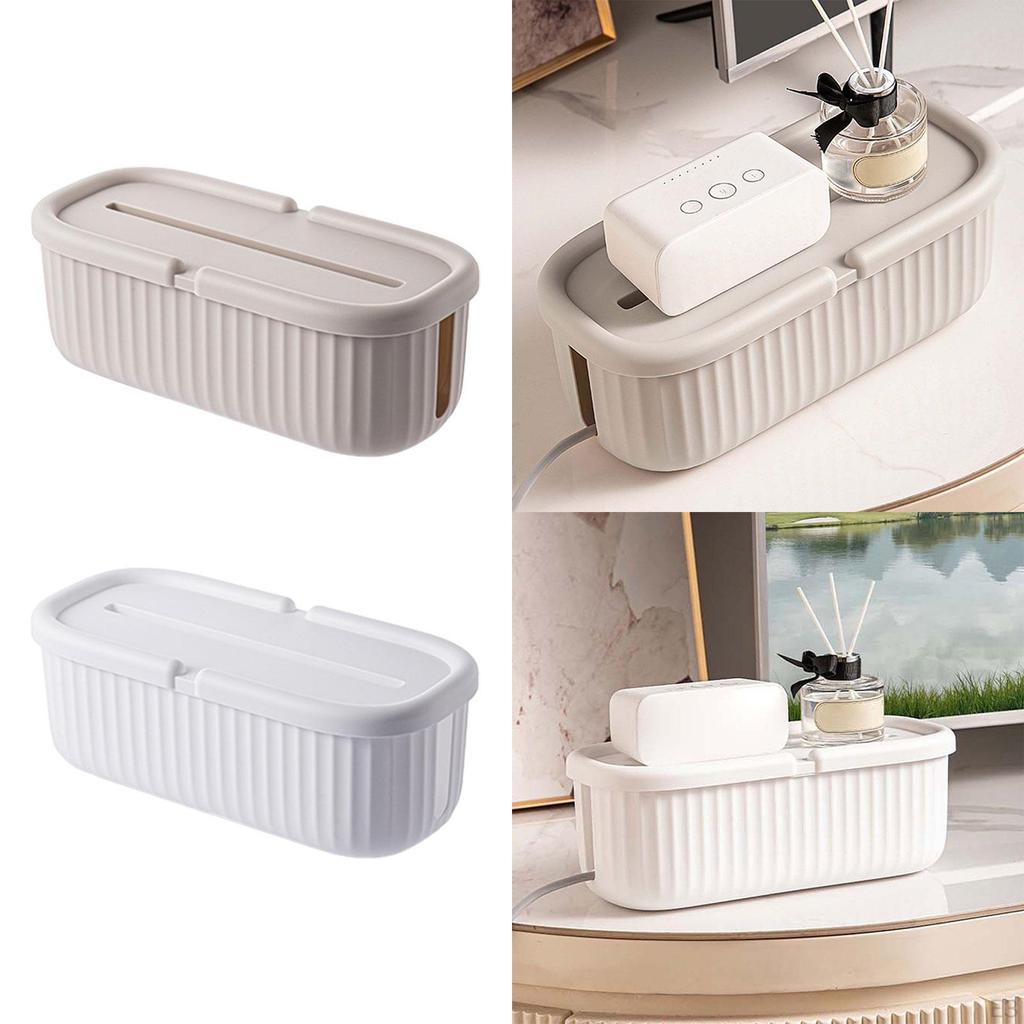 Cable Organizer Box with Concealment Features for Home And Dorm Use