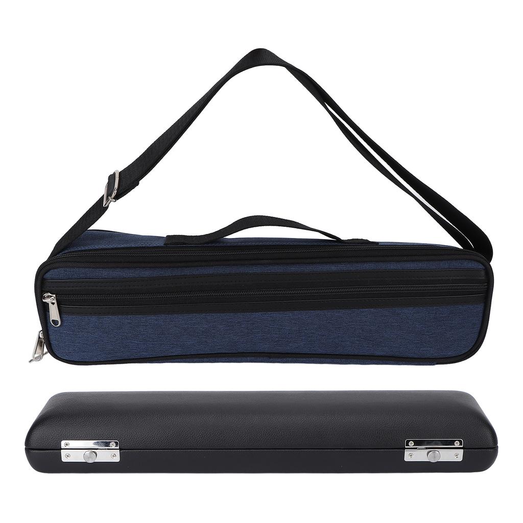Flute Case Bag Portable 17 Hole Box Set Flannel Padding PU Leather Oxford Cloth Accessories