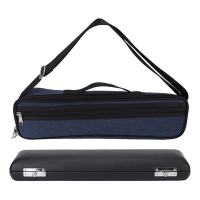 Flute Case Bag Portable 17 Hole Box Set Flannel Padding PU Leather Oxford Cloth Accessories