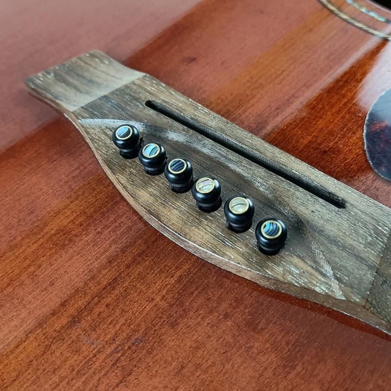 Acoustic Guitar Bridge Pins with Bridge Pin Puller Remover Ebony Acoustic Guitar Bridge Pins Pegs String Nail Remover