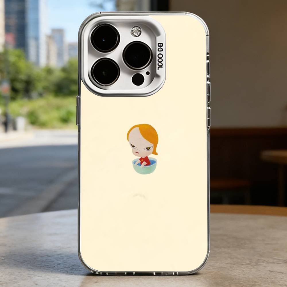 Süße Y-Yoshitomo Nara Hartschalen-Handyhülle für iPhone 16 15 14 13 12 11 Pro Max Plus 16E X XR XS Max stoßfest Vollschutz