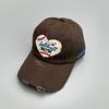 Cave Wind Love Embroidery Baseball Cap Men'S And Women'S Sunshade Edging Casual Cap