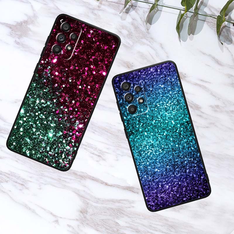 Shining creative patterns For Samsung A73 A72 A71 A55 A54 A53 A52 A51 A13 A22 A16 A15 A12 A14 A26 A07 5G Black Phone Case
