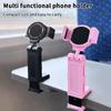 Multifunctional Magnetic Clip-On Cell Phone Holder Adjustable Selfie Holding Airplane Phone Stand Foldable Travel Desk Support