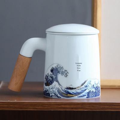 Zhizhejueqi Welle Persönliche Weiße Porzellan-Teetasse