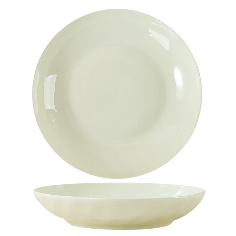 ZISIZ High-Temperature Floral Cream Marble Dinnerware Set