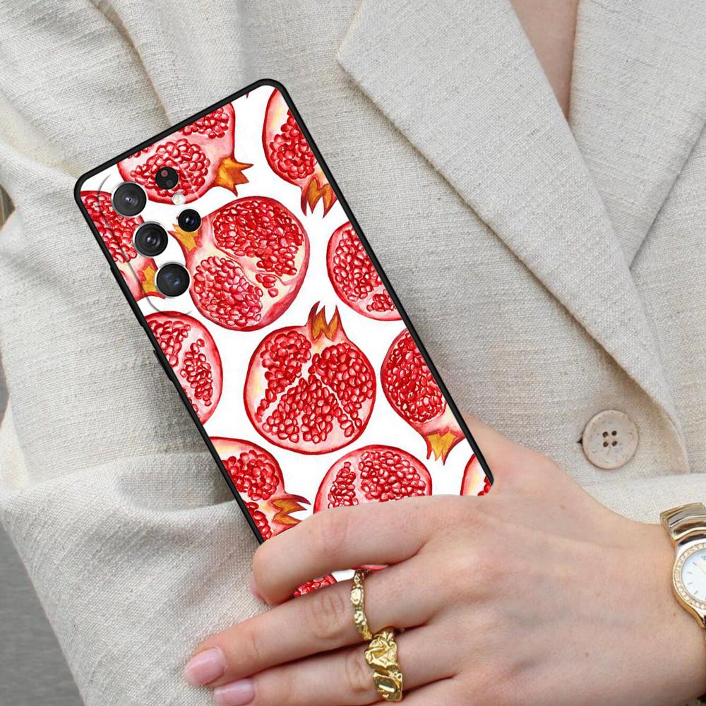 Tropical Pomegranate Pattern Cell Phone Case for Samsung Galaxy S26 Ultra S25 S24 S23 S22 S21 S20 Note10 Cover