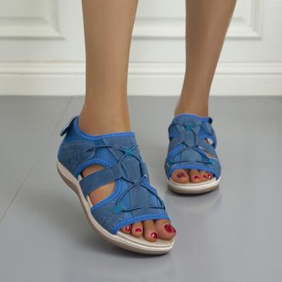 Women's Sandals Spot 2025 Summer New Round Head Breathable Casual Sandals Foreign Trade Large Size Flat Beach Sandals Women