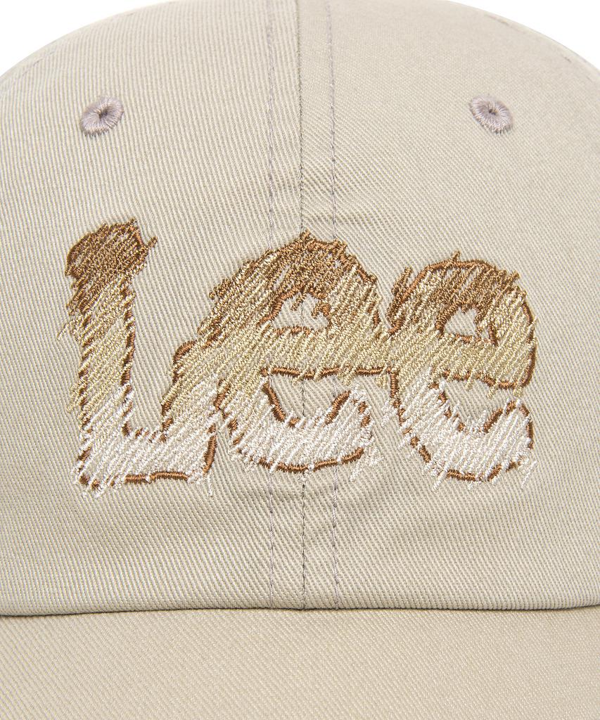 LEE Drawing Stitch Cotton Ball Cap Beige