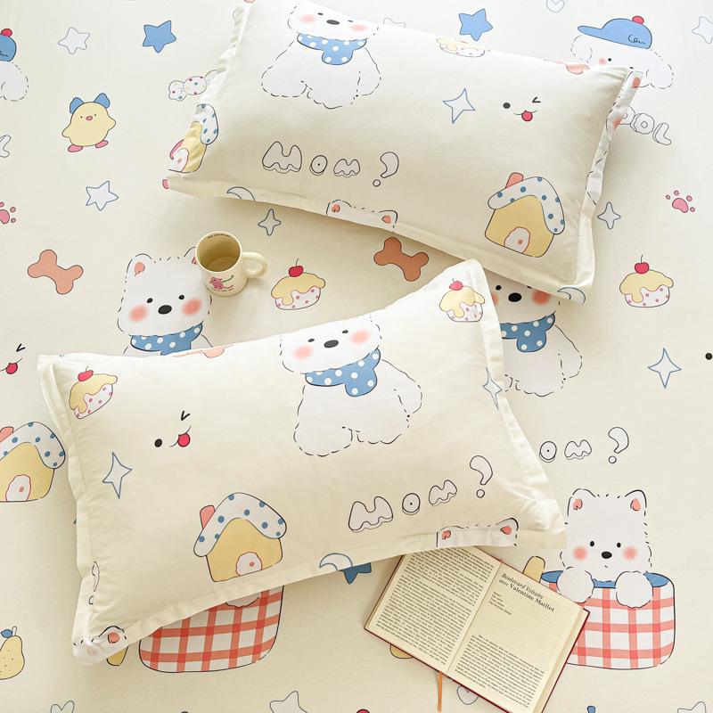 Cotton Pillowcases: Pure Cotton, Simple Style for Home, Dorms, Single & Double Rooms (Single/Pair)